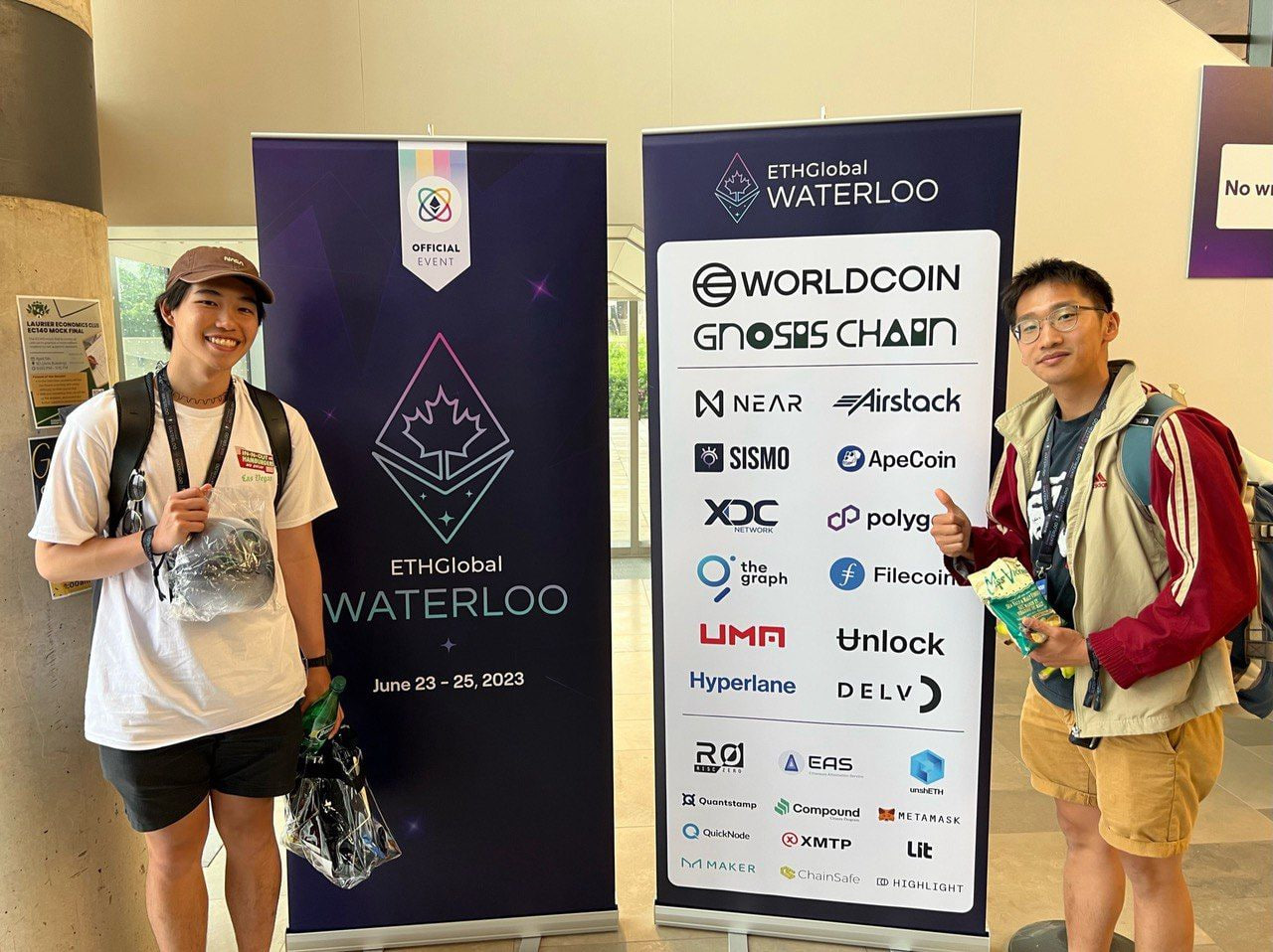Ryan and his team at a Waterloo hackathon